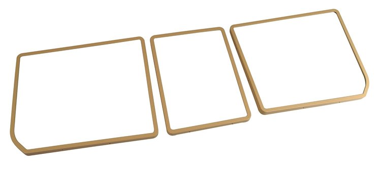 468150 Rear Compartment Unit Door Frames, 1978-1979 Chevy Corvette, Doeskin 3 Piece