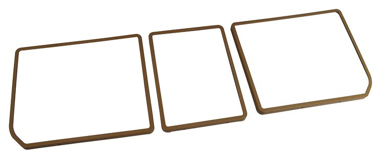 468151 Rear Compartment Unit Door Frames, 1973-1975 Chevy Corvette, Medium Saddle 3 Piece