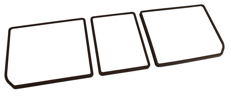 468155 Rear Compartment Unit Door Frames, 1976-1978 Chevy Corvette, Dark Brown 3 Piece