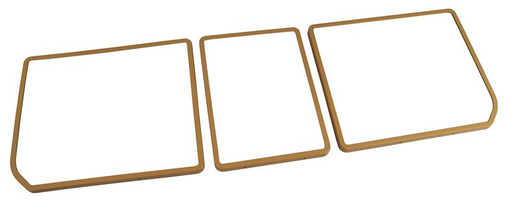 468157 Rear Compartment Unit Door Frames, 1976-1977 Chevy Corvette, Buckskin 3 Piece