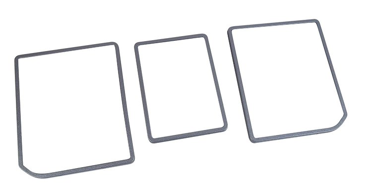 468162 Rear Compartment Unit Door Frames, 1978-1978 Chevy Corvette, Silver Pace 3 Piece