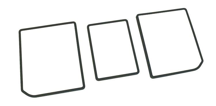 468167 Rear Compartment Unit Door Frames, 1976-1977 Chevy Corvette, Smoke 3 Piece