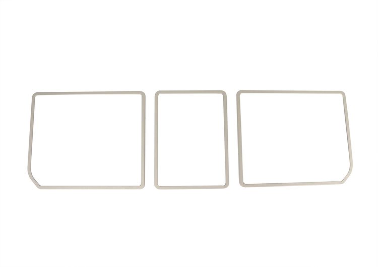 468176 Rear Compartment Unit Door Frames, 1976-1977 Chevy Corvette, White 3 Piece