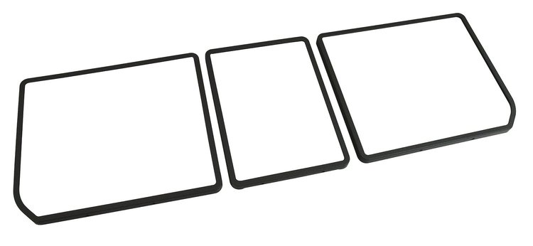 4681A2 Rear Compartment Unit Door Frames, 1976-1976 Chevy Corvette, Dark Smoke 3 Piece