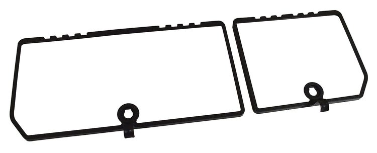 468320 Rear Compartment Unit Door Frames, 1979-1981 Chevy Corvette, Black, 2 Piece