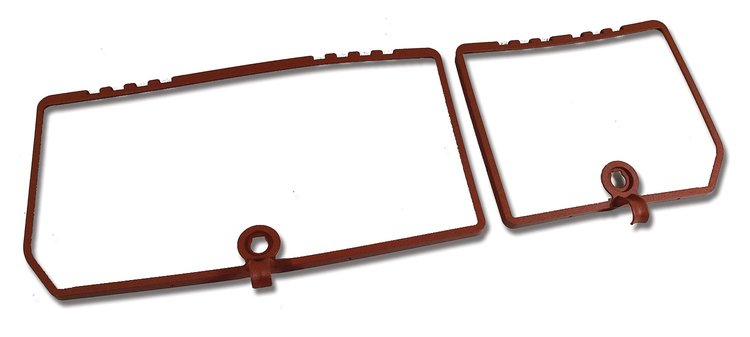468339 Rear Compartment Unit Door Frames, 1981-1981 Chevy Corvette, Cinnabar 2 Piece