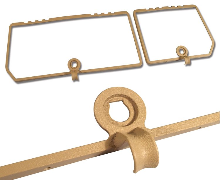 468350 Rear Compartment Unit Door Frames, 1979-1980 Chevy Corvette, Doeskin 2 Piece