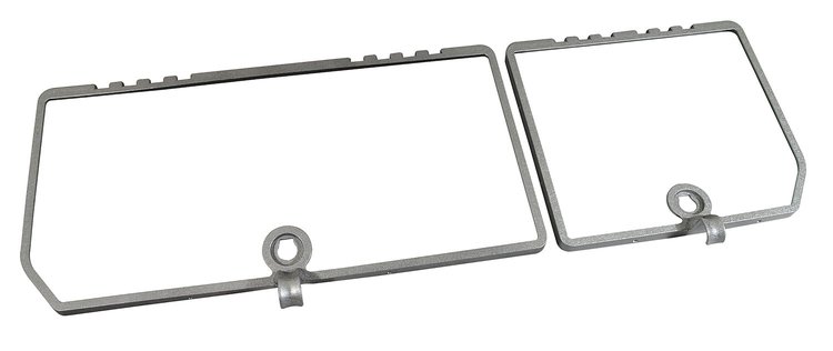 468364 Rear Compartment Unit Door Frames, 1981-1981 Chevy Corvette, Silver 2Pace