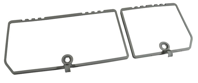 468368 Rear Compartment Unit Door Frames, 1982-1982 Chevy Corvette, Gray 2 Piece