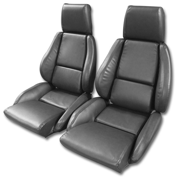 468822 Mounted Leather-Like Vinyl Seat Covers, 1984-1987 Chevy Corvette, Graphite Standard Not Perfed