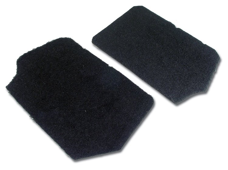 471620 FRONT SPEAKER COVER CARPETS, 1990-1993 Chevy Corvette, Black, PILE