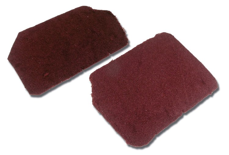 471686 FRONT SPEAKER COVER CARPETS, 1993-1993 Chevy Corvette, RUBY RED PILE