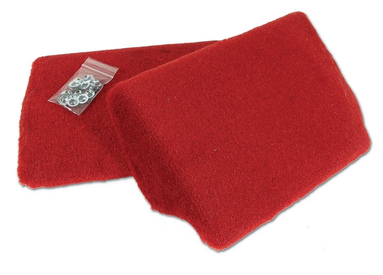 471775 FRONT SPEAKER COVER ASSYS, 1990-1992 Chevy Corvette, RED PILE
