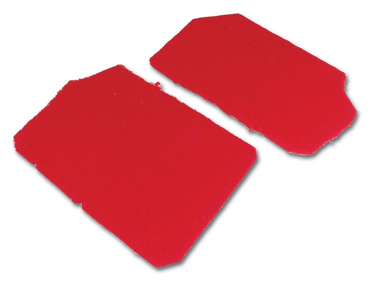 471885 Front Speaker Cover Carpets, 1994-1996 Chevy Corvette, Red Tru-Vet