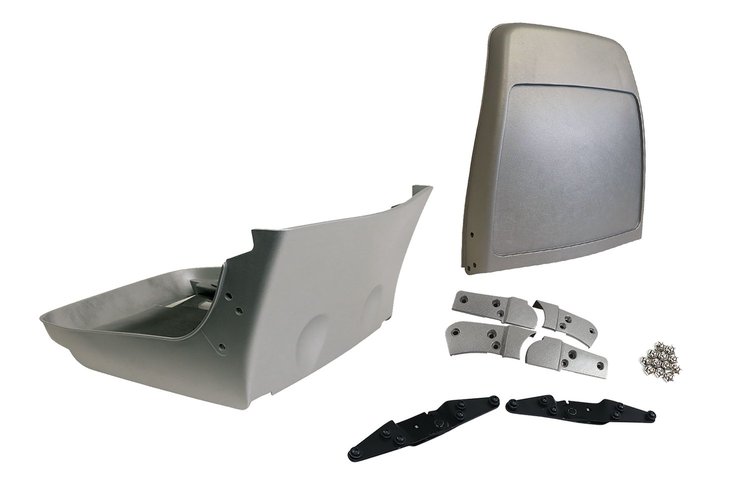 477864 Reproduction Seat Frame & Hinge Kit, 1981-1981 Chevy Corvette, Silver