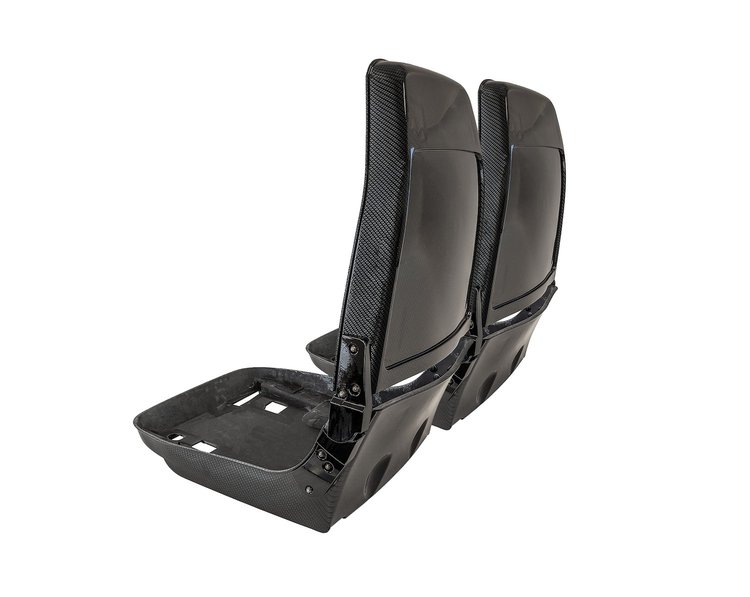 4778CG Hydro Carbon Seat Frame & Hinge Car Set, 1978-1982 Chevy Corvette, Gloss