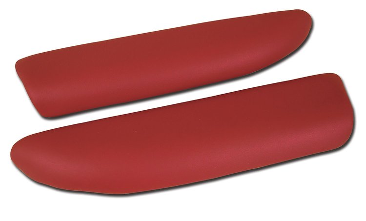 479697 Leather Armrest Pads, 2005-2013 Chevy Corvette, Red