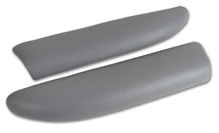479698 Leather Armrest Pads, 2005-2005 Chevy Corvette, Steel Gray