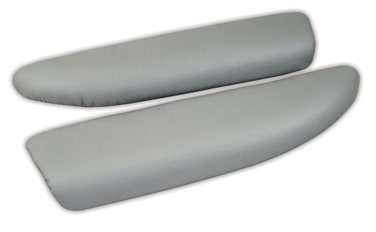 479699 Leather Armrest Pads, 2006-2012 Chevy Corvette, Light Titanium Gray