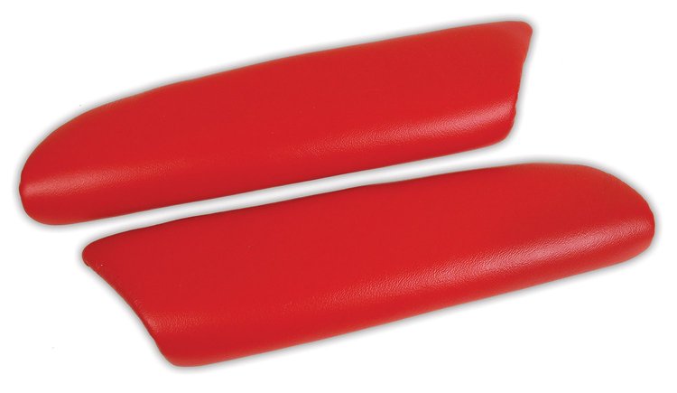 479893 Leather Armrest Pads, 2000-2004 Chevy Corvette, Torch Red