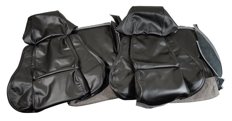 483620 Driver Leather Seat Covers, 1984-1988 Chevy Corvette, Black, Standard No-Perforations