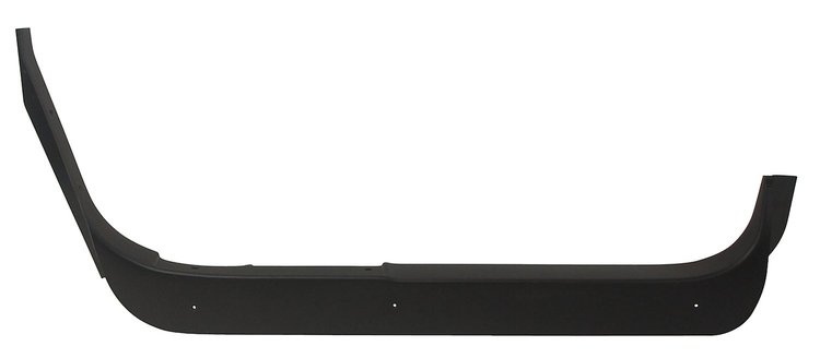 491820 Door Sill, 1986-1987 Chevy Corvette, Black, Right/Passenger Convertible