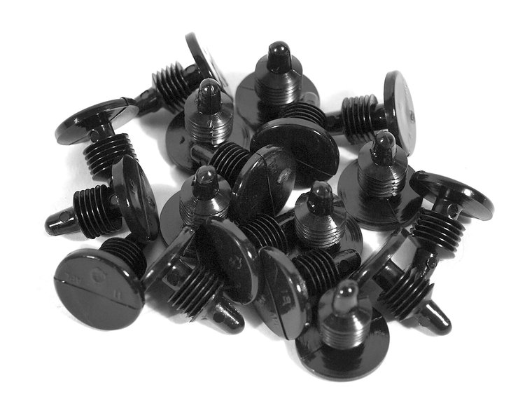 49717 A-Arm Shield Push-in Fastener kit, 1968-1982 Chevy Corvette, 18 pieces