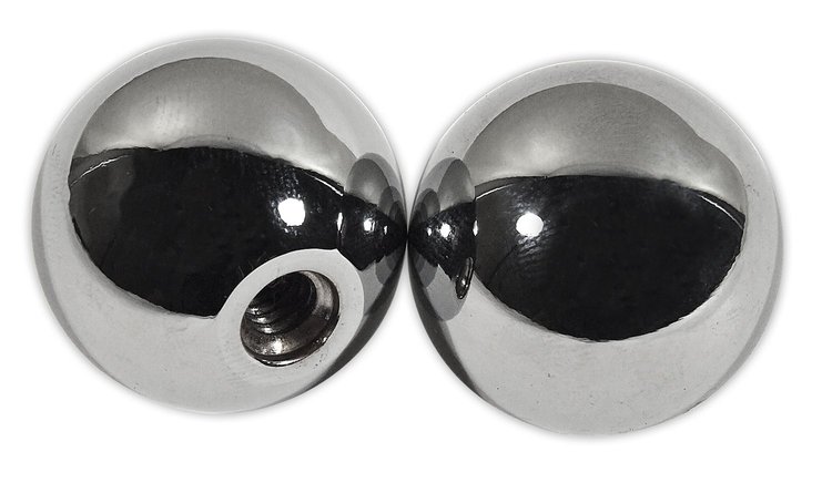 52146 Seat Adjuster Knobs, 1967-1978 Chevy Corvette, Chrome, Metal