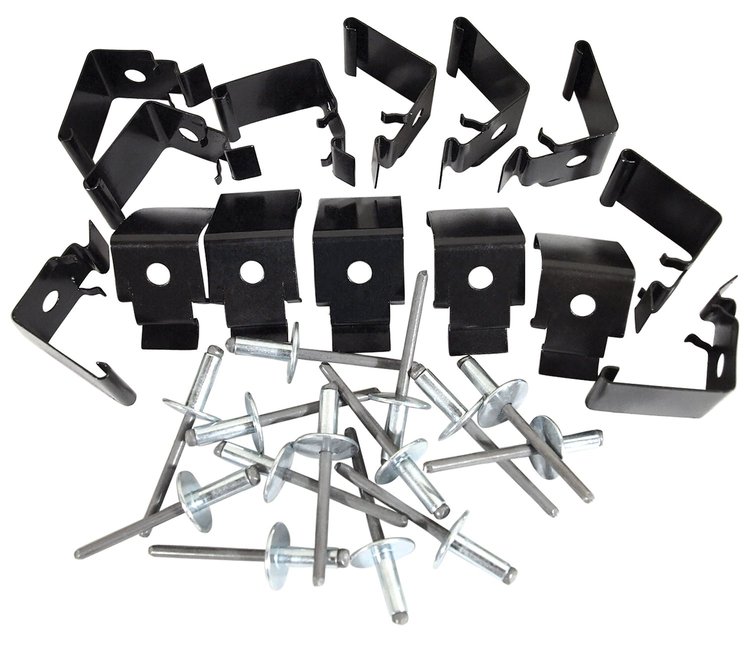 52289 Carpet Support Clip Set, 1963-1967 Chevy Corvette, 14 Clips and 14 Rivets