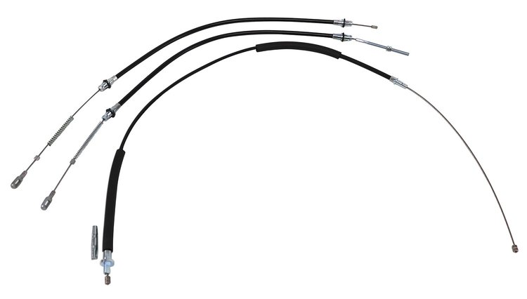 52298 Park Brake Cable Kit, 1984-1987 Chevy Corvette, Front and Rear, 3pcs
