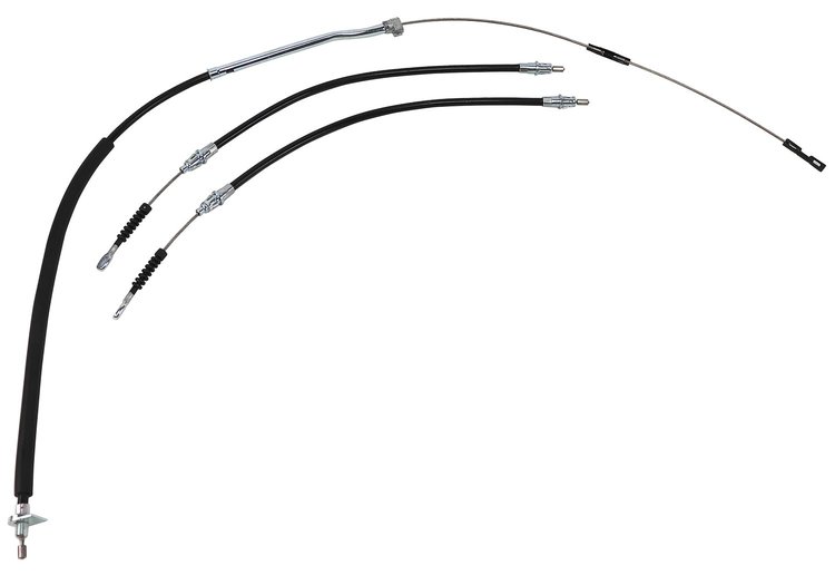 52300 Park Brake Cable Kit, 1988-1996 Chevy Corvette, Front and Rear, 3pcs
