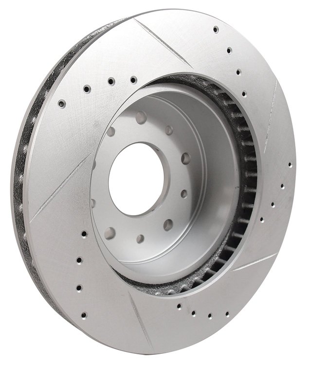 52415 Front Slotted and Drilled Brake Rotor, 1965-1982 Chevy Corvette, Left Hand