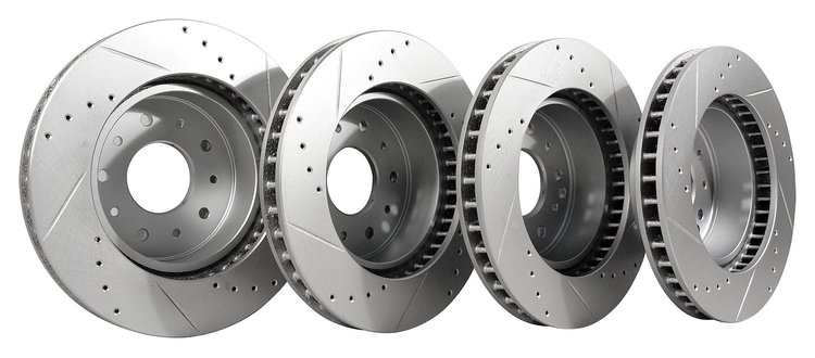 52419 Slotted & Drilled Brake Rotor Kit, 1965-1982 Chevy Corvette, 4 Piece Set