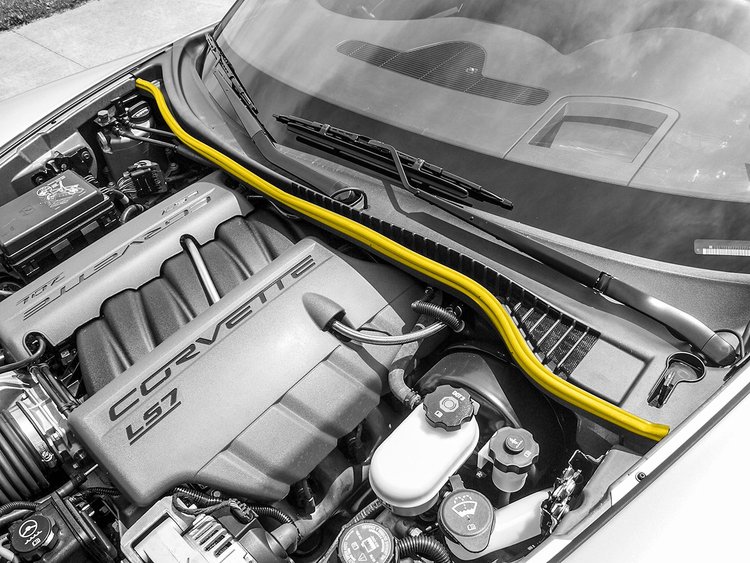 72190 Colored Underhood Weatherstripping Kit, 2005-2007 Chevy Corvette, Yellow