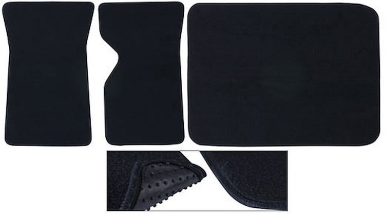 73203 Economy Floor & Cargo Mat Set, 1968-1982 Chevy Corvette, Black