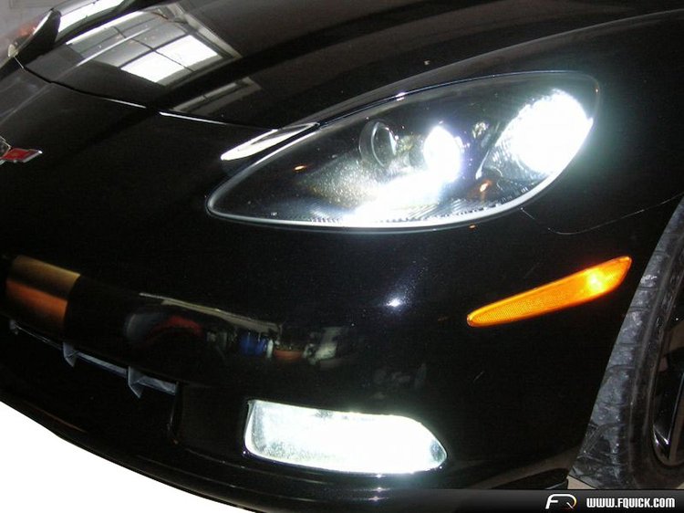 73440 ALL WHITE LED DAYTIME RUNNING LIGHTS, 2005-2013 Chevy Corvette, C6