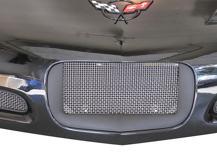 75261 Stainless Steel Mesh License Plate Screen, 1997-2004 Chevy Corvette