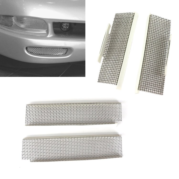 75268 Front Bumper & Cove Screens, 1997-2004 Chevy Corvette, 6pc Set, Stainless Steel