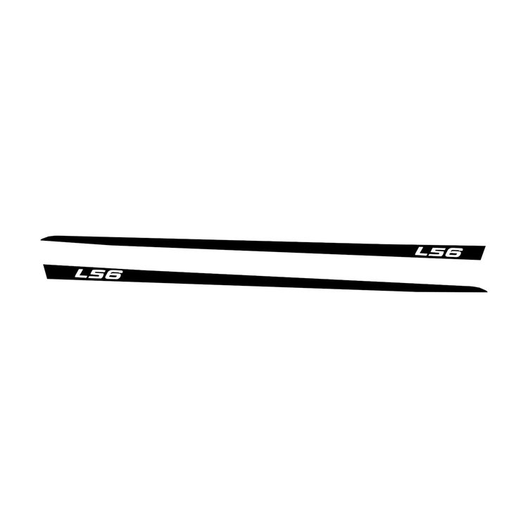 75622 Hood Stripe Decals, 1997-2004 Chevy Corvette, Gloss Black, LS6 Script