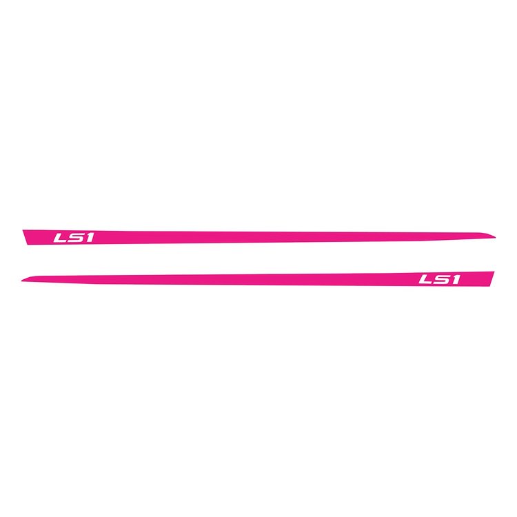 75633 Hood Stripe Decals, 1997-2004 Chevy Corvette, Gloss Pink, LS1 Script