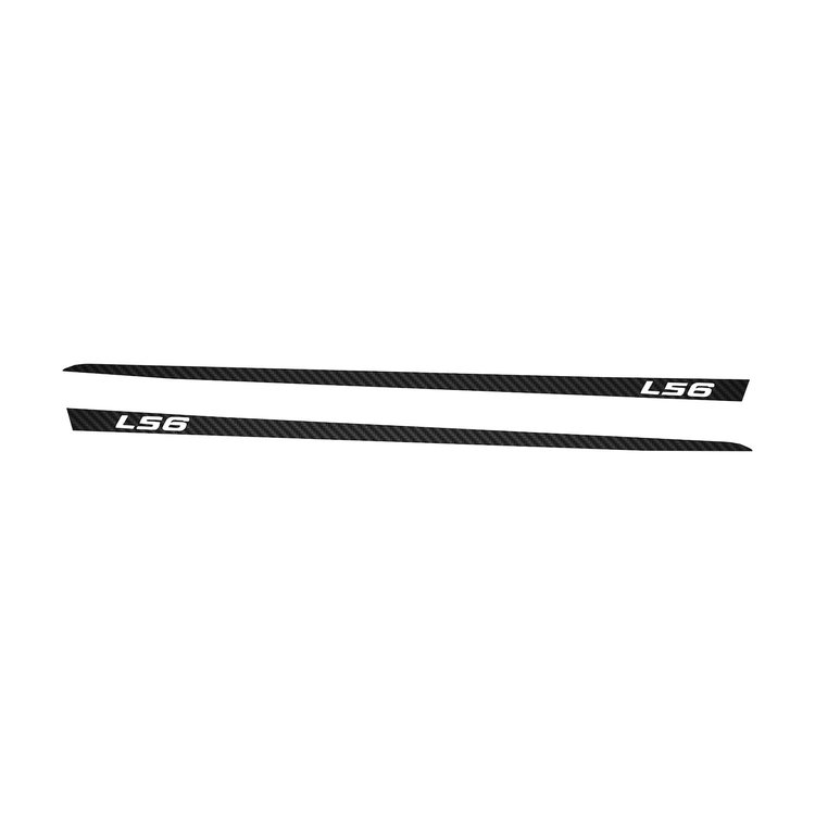 75637 Hood Stripe Decals, 1997-2004 Chevy Corvette, Black Carbon Fiber, LS6 Script