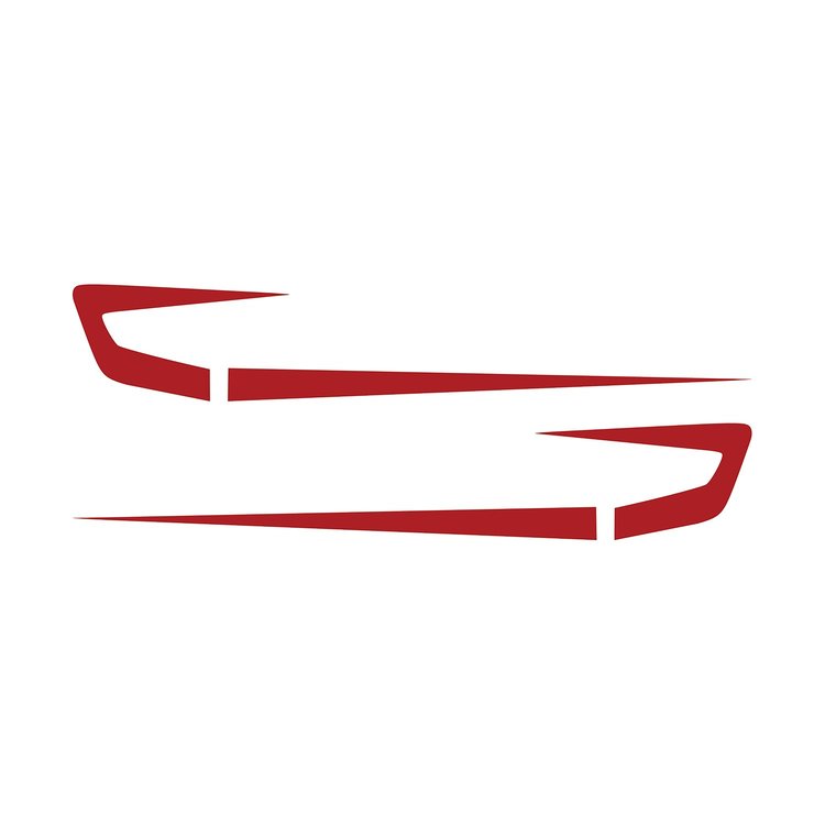 75641 Fender Cove Shadow Graphics Kit, 1997-2004 Chevy Corvette, Gloss Red