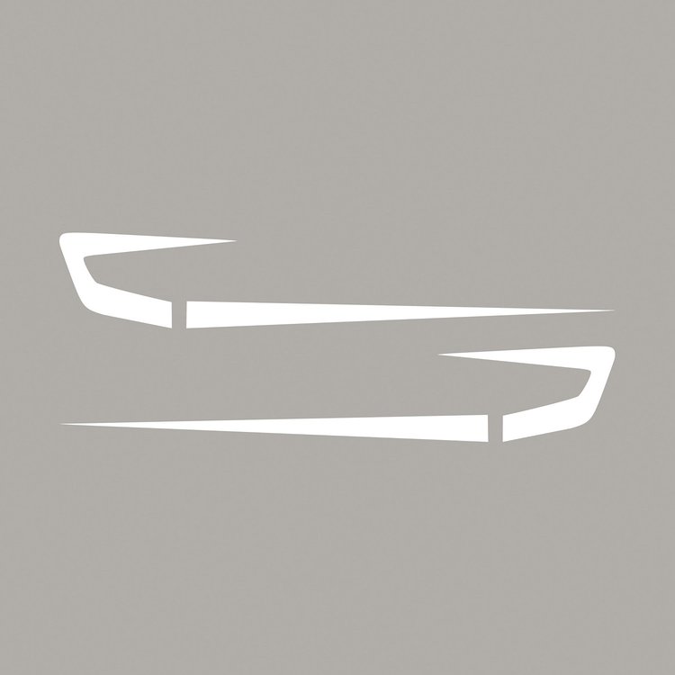 75642 Fender Cove Shadow Graphics Kit, 1997-2004 Chevy Corvette, Gloss White