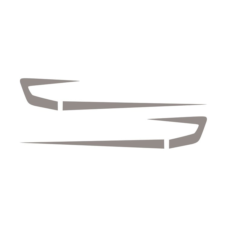 75643 Fender Cove Shadow Graphics Kit, 1997-2004 Chevy Corvette, Gloss Silver