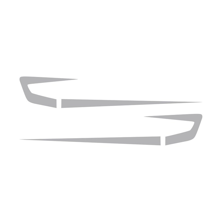 75644 Fender Cove Shadow Graphics Kit, 1997-2004 Chevy Corvette, Gloss Gray