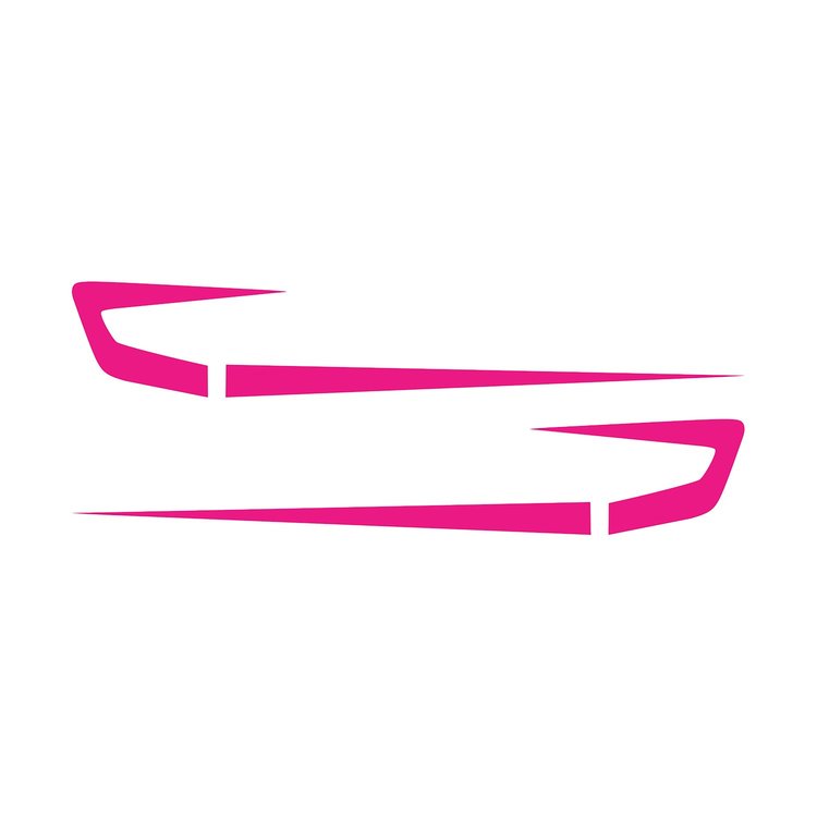 75649 Fender Cove Shadow Graphics Kit, 1997-2004 Chevy Corvette, Gloss Pink