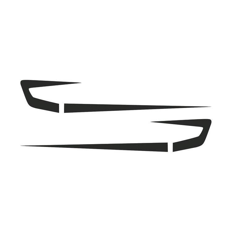 75652 Fender Cove Shadow Graphics Kit, 1997-2004 Chevy Corvette, Matte Dark Gray