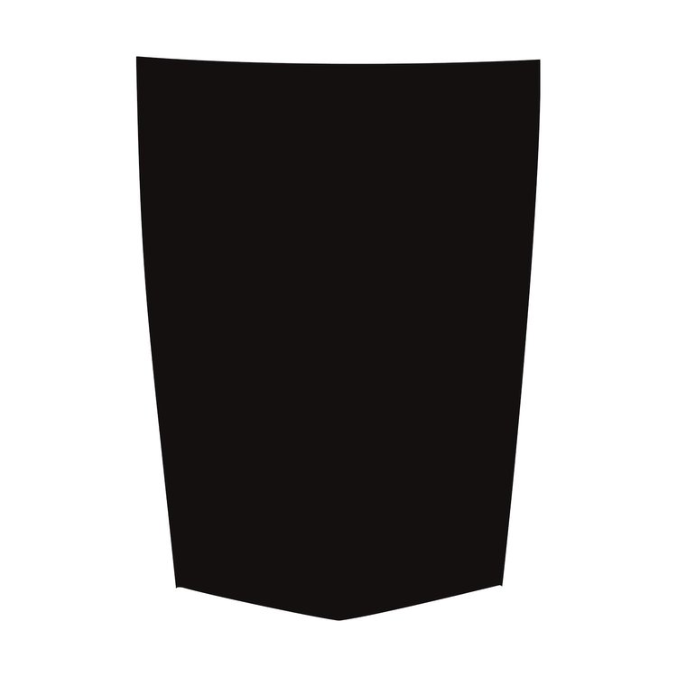 76909 STINGER STYLE HOOD STRIPE, 2014-2019 Chevy Corvette, MATTE BLACK