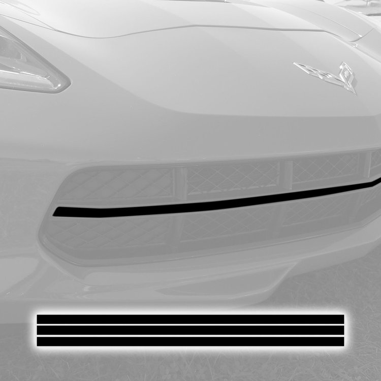 76915 GRILLE BLACKOUT VINYL OVERLAY, 2014-2019 Chevy Corvette, GLOSS BLACK