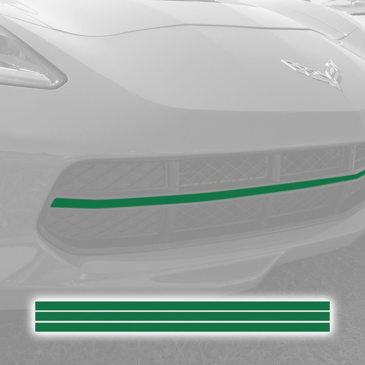 76921 GRILLE BLACKOUT VINYL OVERLAY, 2014-2019 Chevy Corvette, GLOSS GREEN